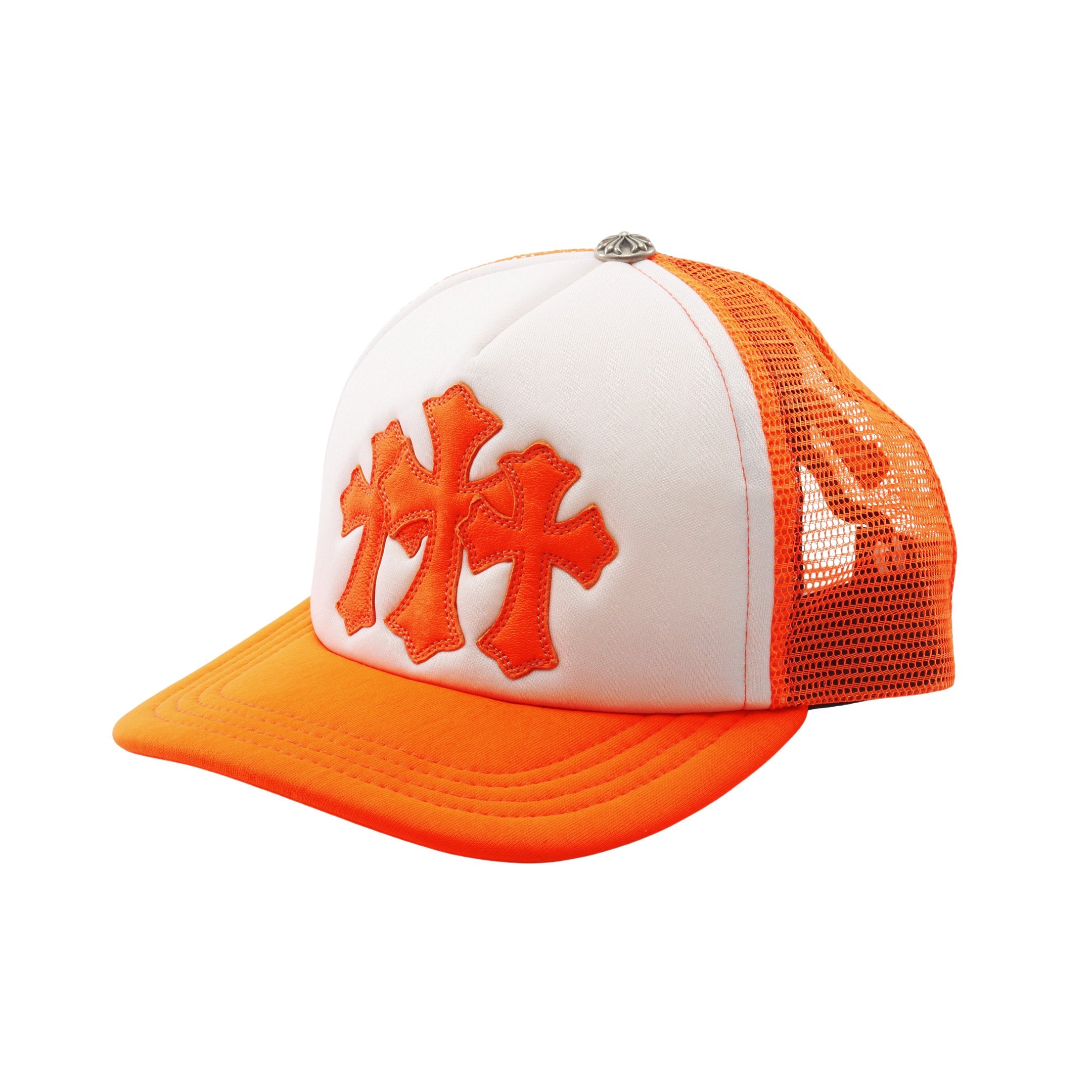 トラッカー セメタリー クロスパッチ キャップ オレンジ ホワイト