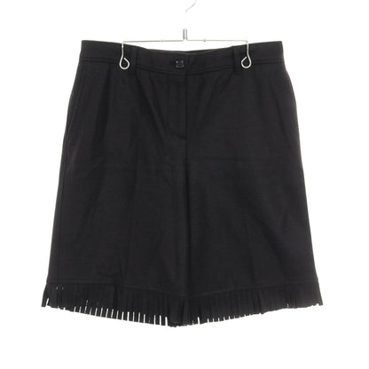 ハーフ パンツ ウール ブラック フリンジ バーバリー ボトムス BURBERRY