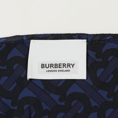 キャミソール ワンピース 総柄 シルク ブルー ブラック バーバリー ワンピース BURBERRY