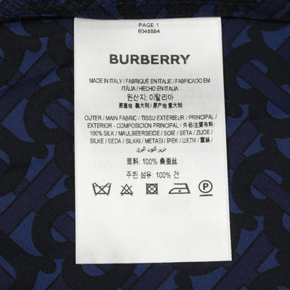 キャミソール ワンピース 総柄 シルク ブルー ブラック バーバリー ワンピース BURBERRY