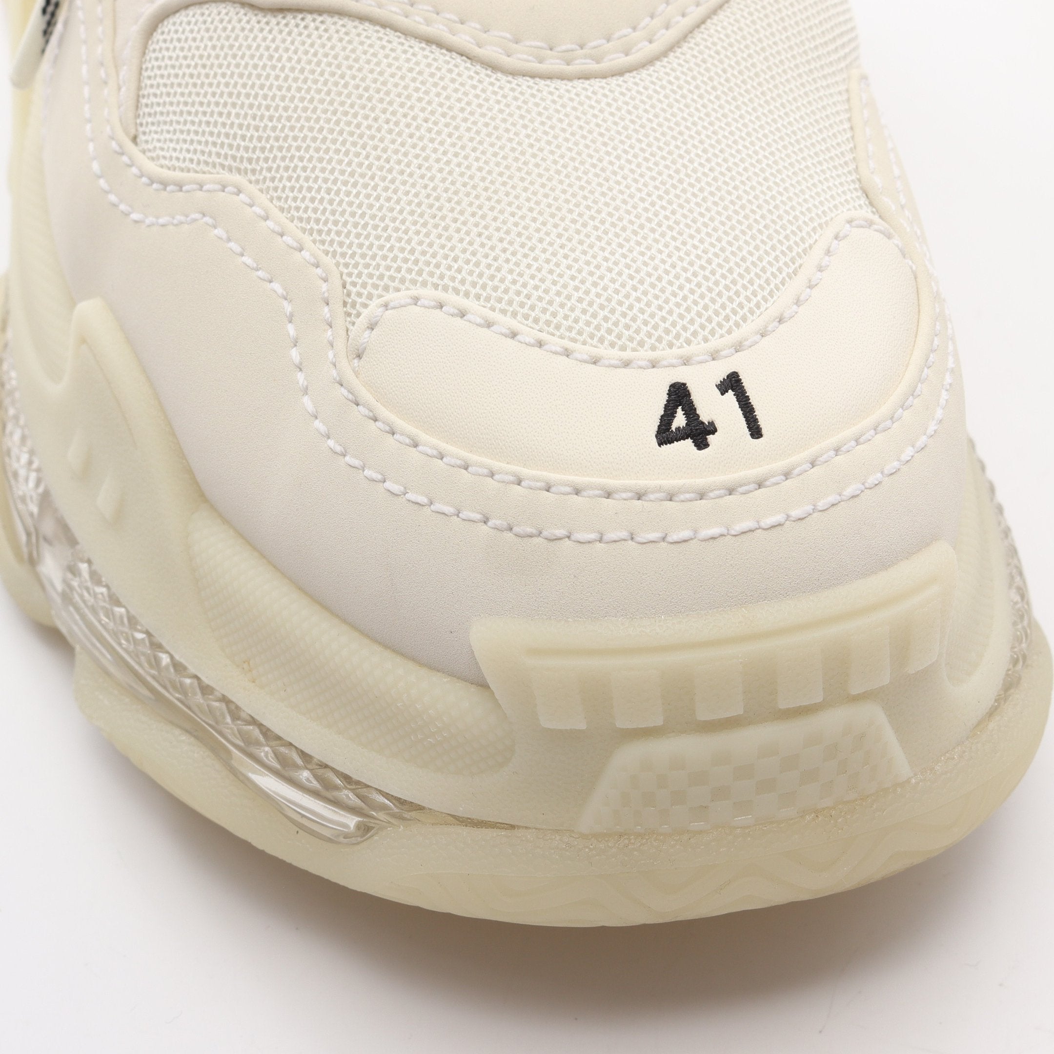 Triple S トリプルS スニーカー ファブリック レザー オフホワイト