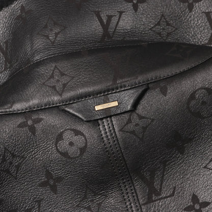 シアリングエンボス モノグラム ブルゾン レザージャケット ボア レザー ブラック ルイヴィトン アウター LOUIS VUITTON