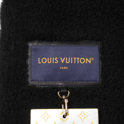 シアリングエンボス モノグラム ブルゾン レザージャケット ボア レザー ブラック ルイヴィトン アウター LOUIS VUITTON