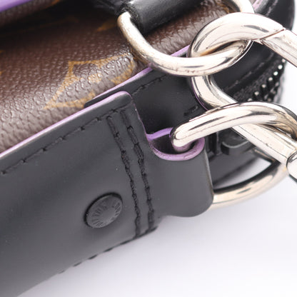トリオ メッセンジャー モノグラムマカサー ショルダーバッグ PVC レザー ブラウン ブラック パープル ルイヴィトン バッグ LOUIS VUITTON