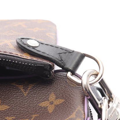 トリオ メッセンジャー モノグラムマカサー ショルダーバッグ PVC レザー ブラウン ブラック パープル ルイヴィトン バッグ LOUIS VUITTON