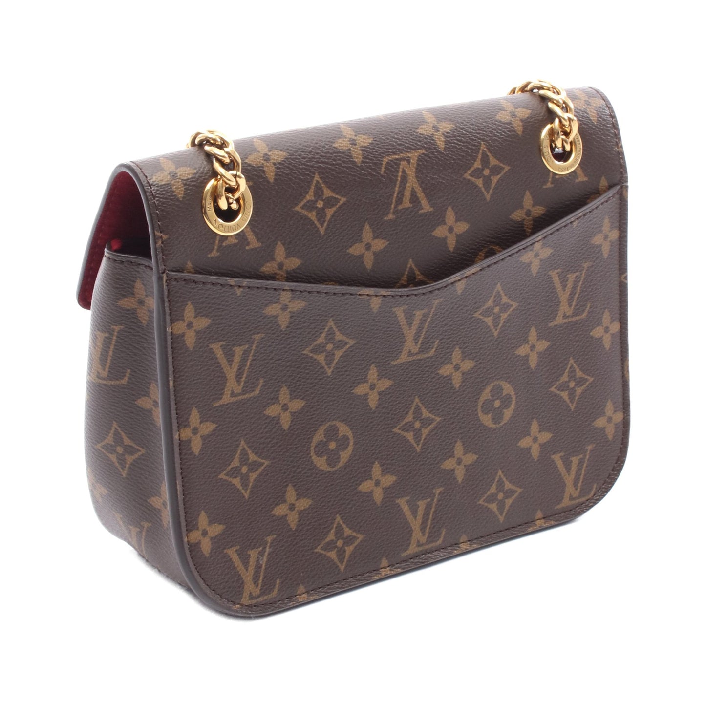 パッシー モノグラム チェーンショルダーバッグ PVC レザー ブラウン ブラック ルイヴィトン バッグ LOUIS VUITTON