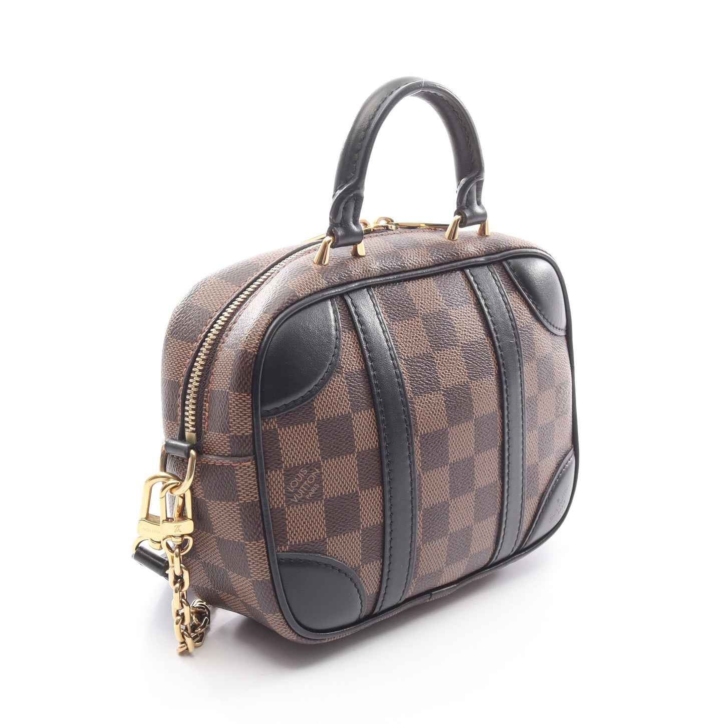 ヴァリゼット スープルBB ダミエエベヌ ハンドバッグ PVC レザー ブラウン ブラック 3WAY ルイヴィトン バッグ LOUIS VUITTON