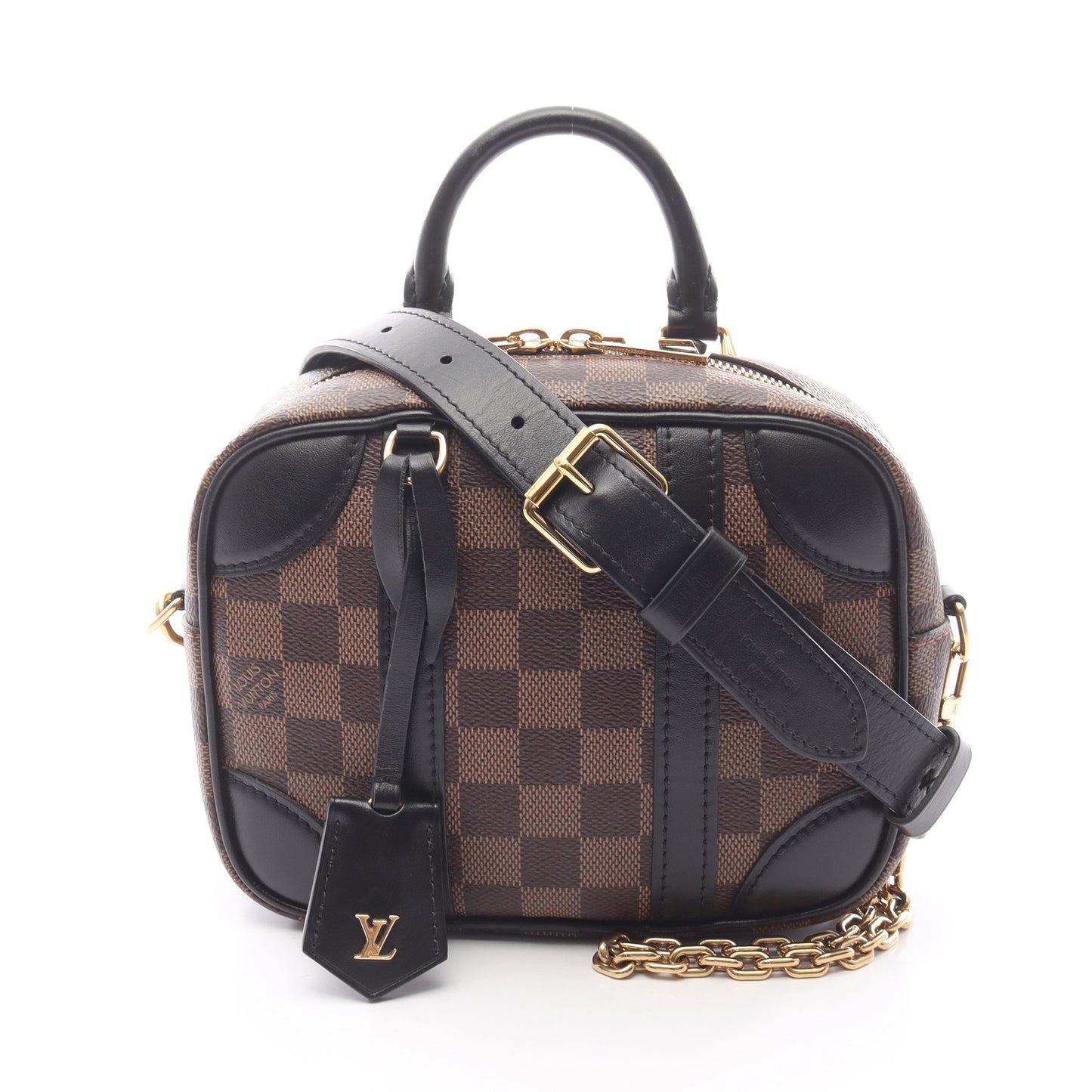 ヴァリゼット スープルBB ダミエエベヌ ハンドバッグ PVC レザー ブラウン ブラック 3WAY ルイヴィトン バッグ LOUIS VUITTON