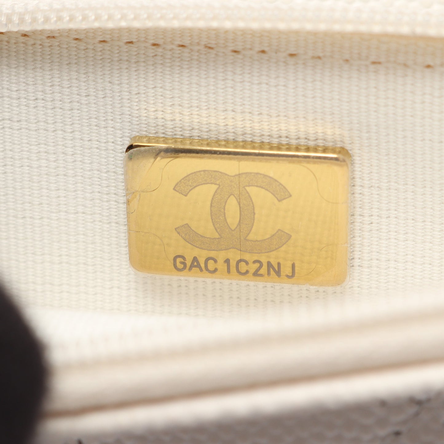 マトラッセ チェーンウォレット キャビアスキン ホワイト ゴールド金具 トランプモチーフ シャネル バッグ CHANEL