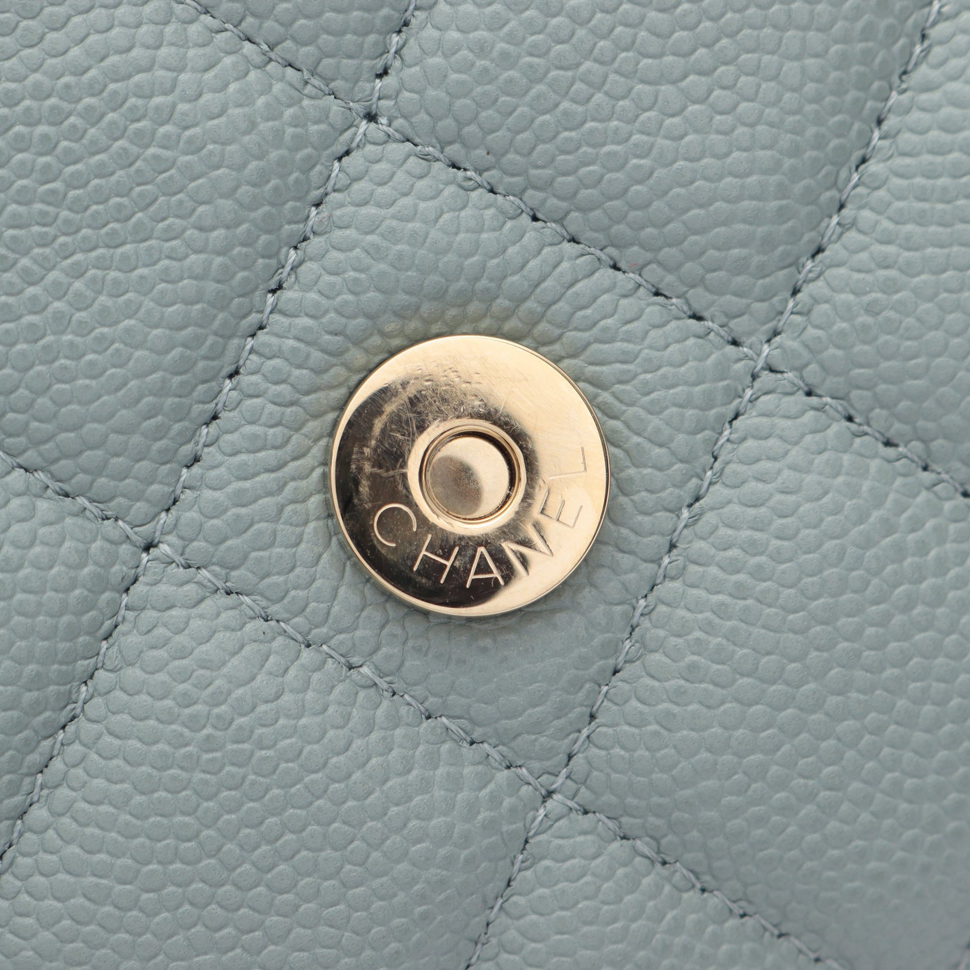 マトラッセ チェーンウォレット キャビアスキン ライトグリーン ゴールド金具 シャネル バッグ CHANEL