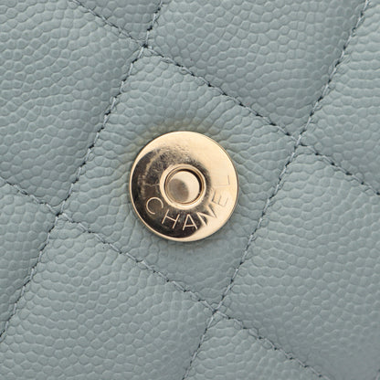 マトラッセ チェーンウォレット キャビアスキン ライトグリーン ゴールド金具 シャネル バッグ CHANEL