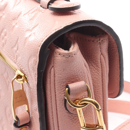 ポシェットメティス MM モノグラムアンプラント ローズプードル ハンドバッグ レザー ライトピンク 2WAY ルイヴィトン バッグ LOUIS VUITTON