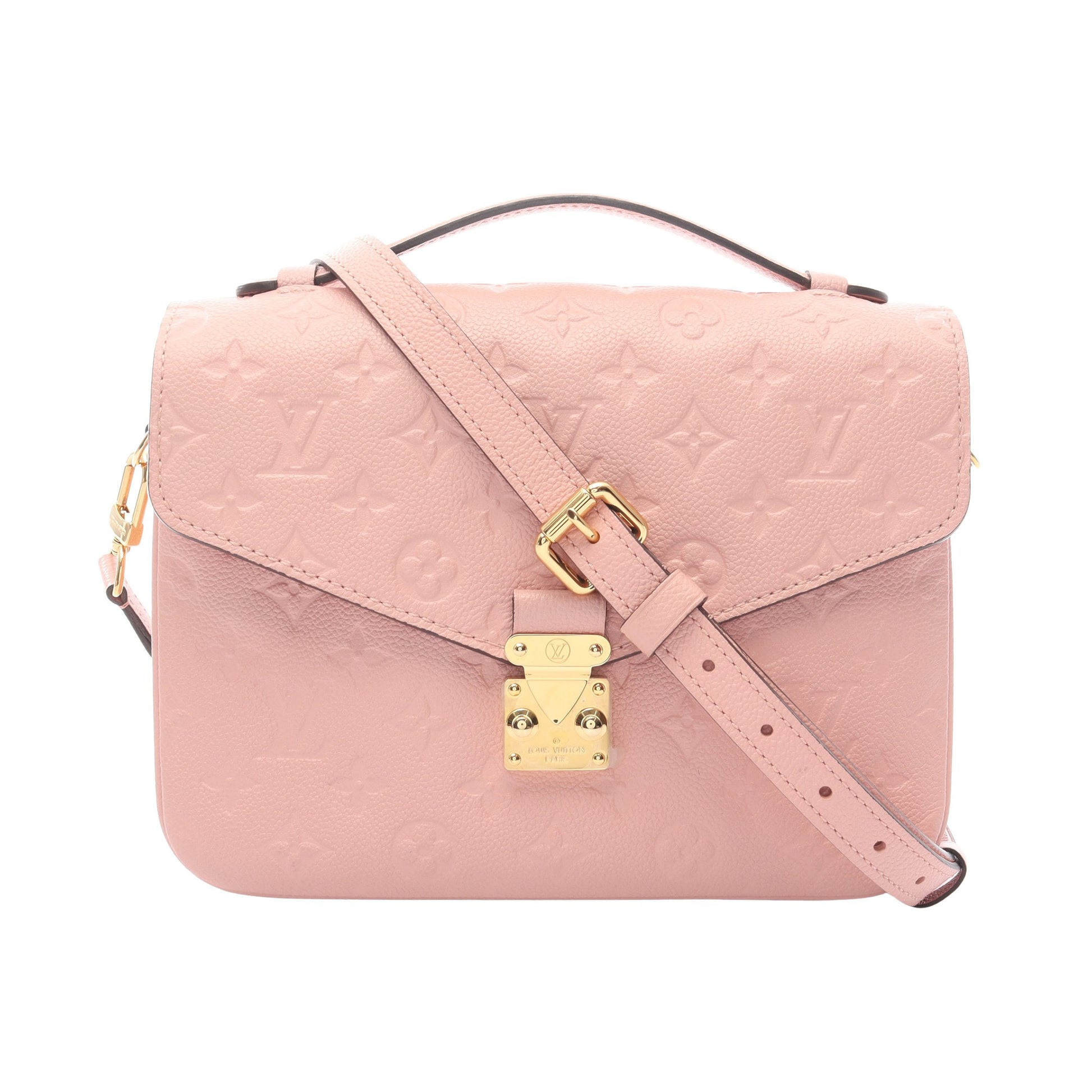ポシェットメティス MM モノグラムアンプラント ローズプードル ハンドバッグ レザー ライトピンク 2WAY ルイヴィトン バッグ LOUIS VUITTON