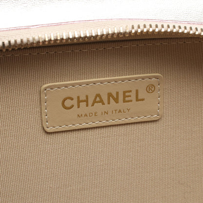 マトラッセ チェーンショルダーバッグ ラムスキン ピンク シャンパンゴールド ゴールド金具 メタリック シャネル バッグ CHANEL