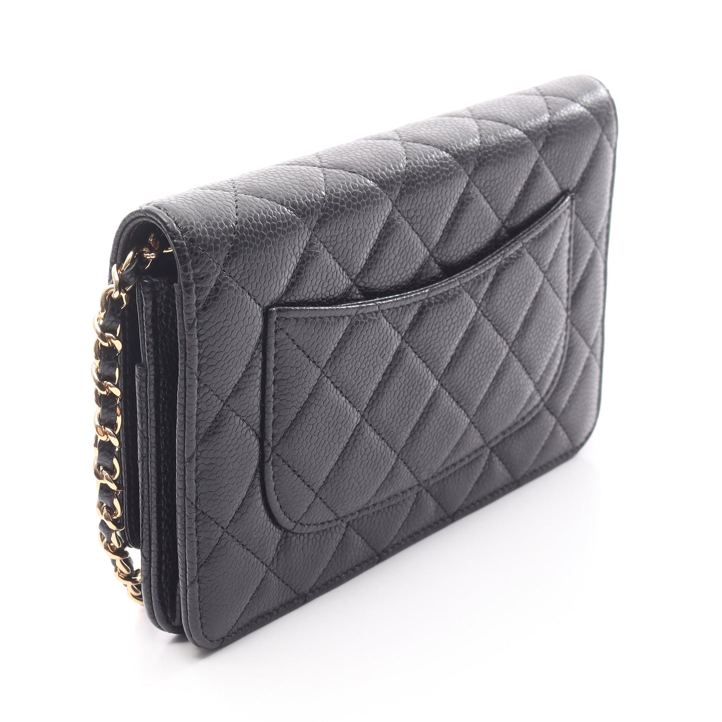 マトラッセ チェーンウォレット キャビアスキン ブラック ゴールド金具 シャネル バッグ CHANEL
