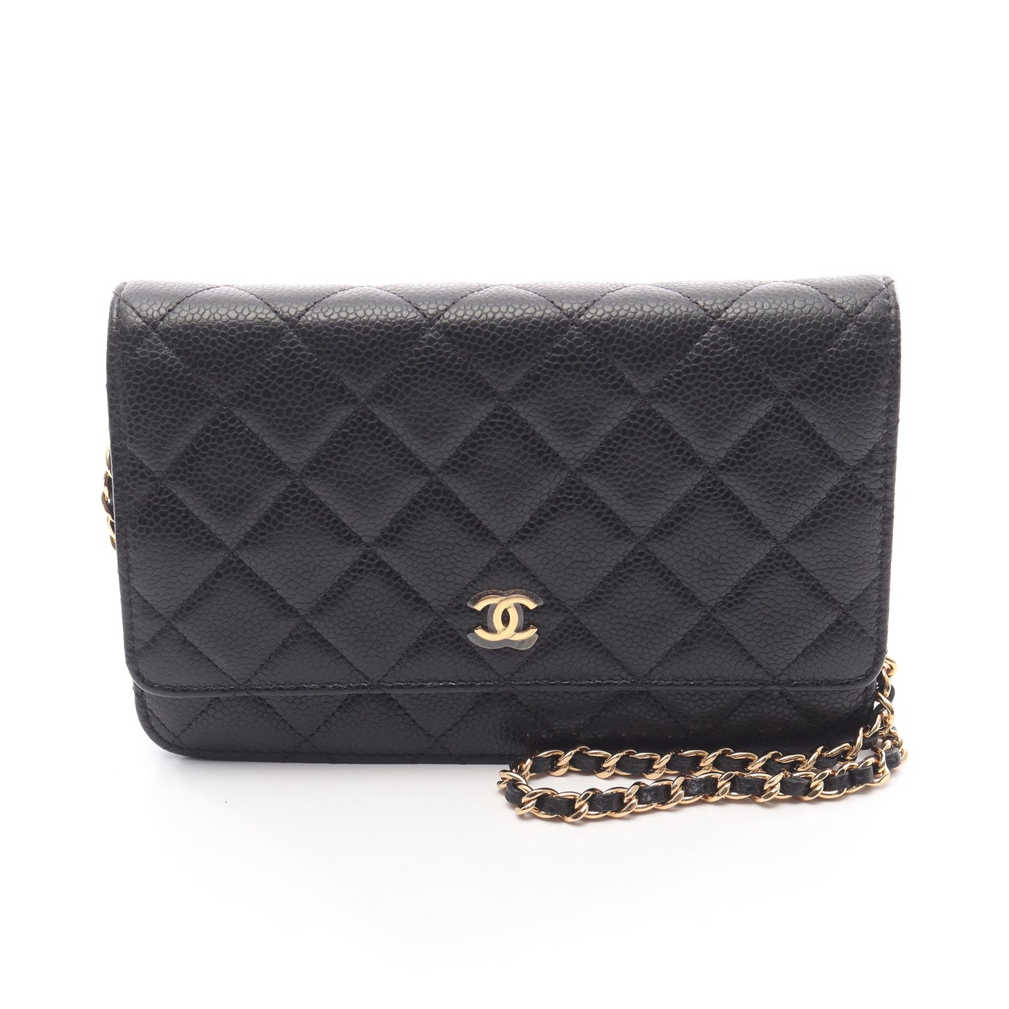 マトラッセ チェーンウォレット キャビアスキン ブラック ゴールド金具 シャネル バッグ CHANEL