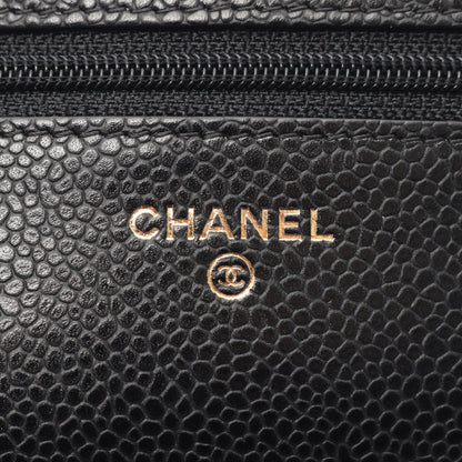 マトラッセ チェーンウォレット キャビアスキン ブラック ゴールド金具 シャネル バッグ CHANEL