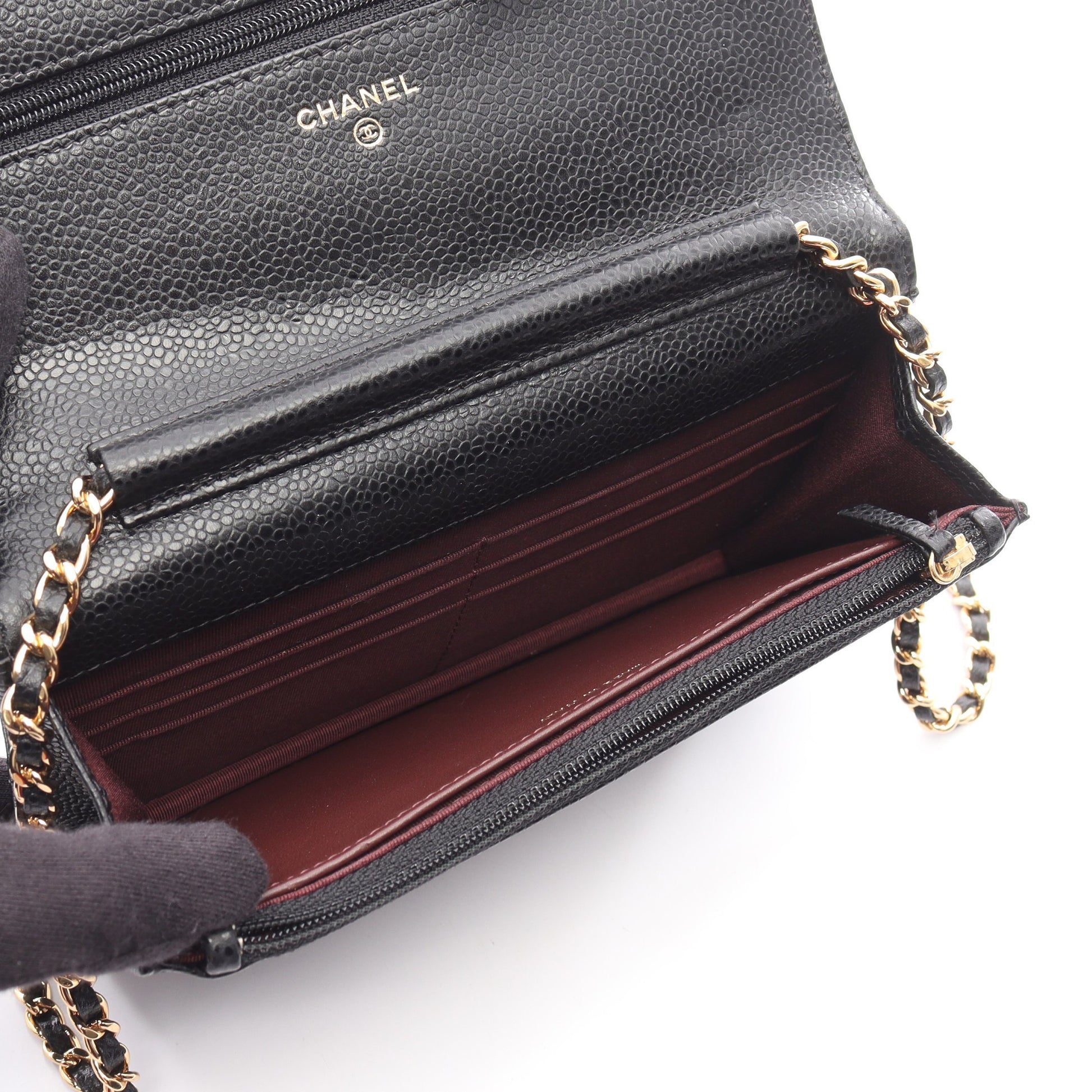 マトラッセ チェーンウォレット キャビアスキン ブラック ゴールド金具 シャネル バッグ CHANEL