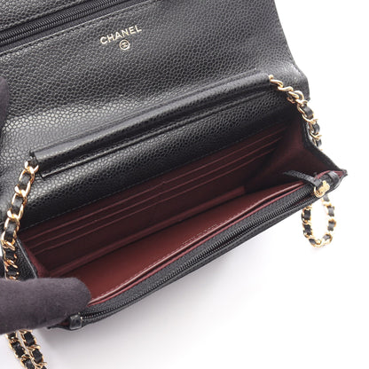マトラッセ チェーンウォレット キャビアスキン ブラック ゴールド金具 シャネル バッグ CHANEL