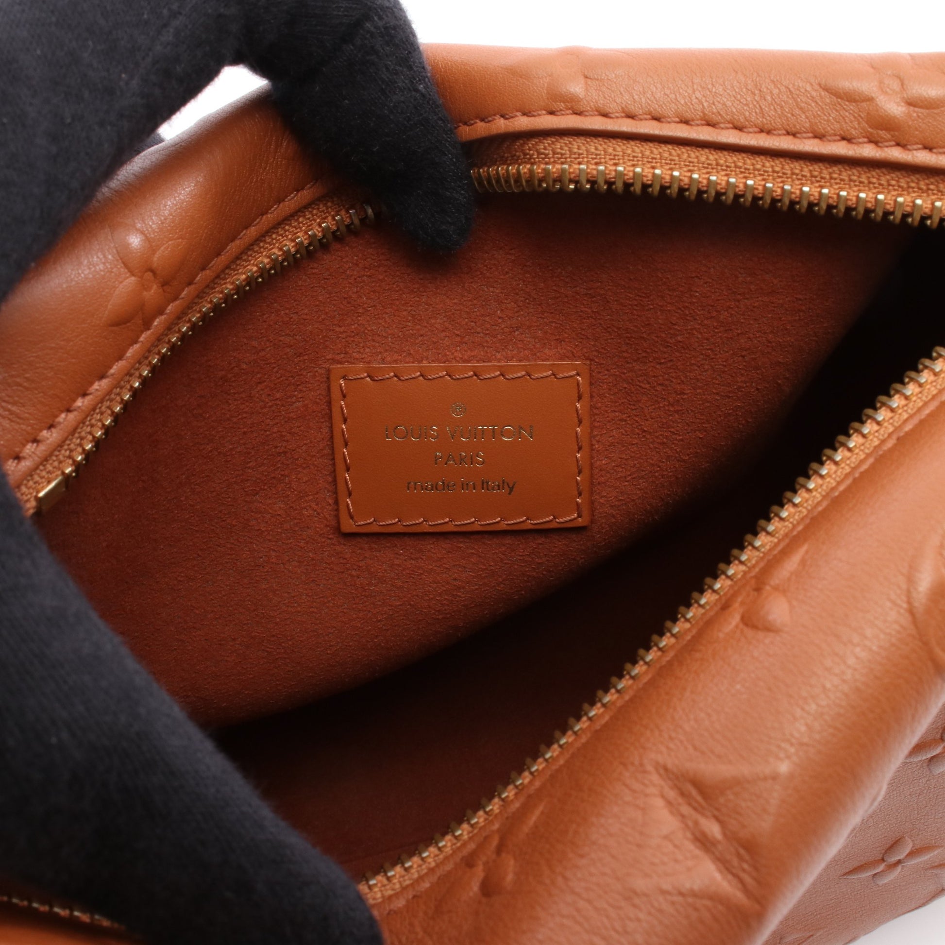 サイドトランク モノグラム タン ハンドバッグ レザー ブラウン 2WAY ルイヴィトン バッグ LOUIS VUITTON