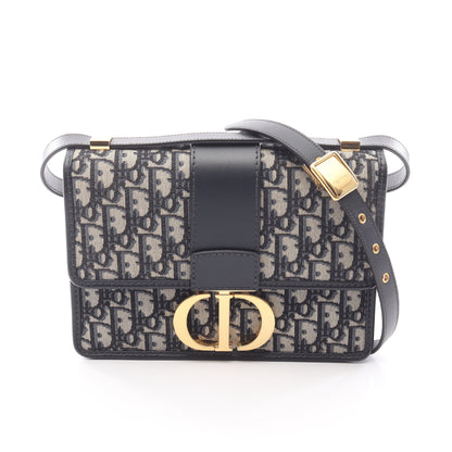 30 MONTAIGNE オブリーク ジャカード ショルダーバッグ キャンバス レザー ネイビー ベージュ クリスチャンディオール バッグ Christian Dior