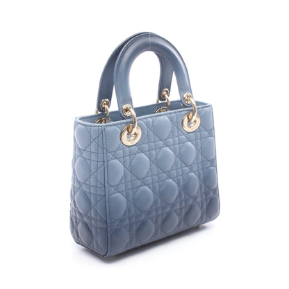 LADY DIOR MY ABCDIOR レディディオール スモール カナージュ ハンドバッグ レザー ブルー ネイビー 2WAY クリスチャンディオール バッグ Christian Dior