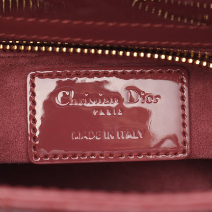 レディディオール ミニ カナージュ ハンドバッグ エナメルレザー ダスティピンク 2WAY クリスチャンディオール バッグ Christian Dior