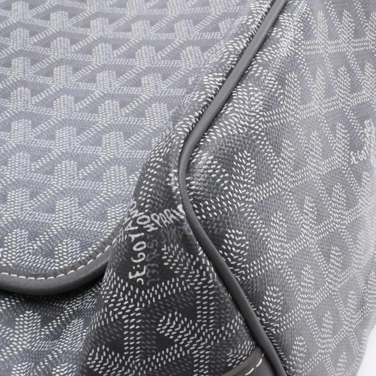 カペシアンMM ショルダーバッグ コーティングキャンバス レザー グレー ホワイト ゴヤール バッグ GOYARD
