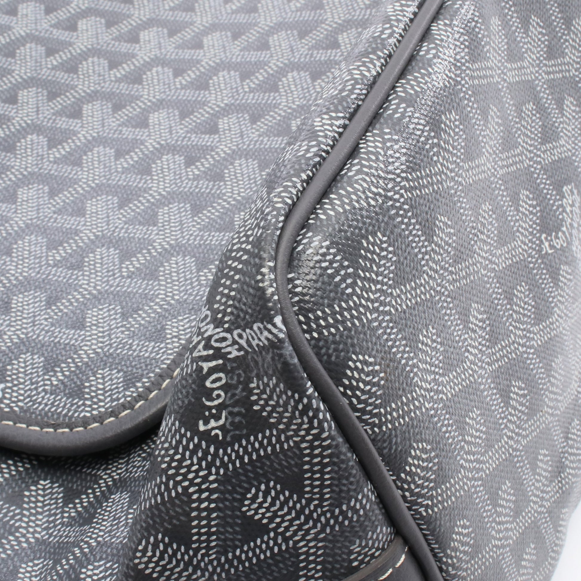カペシアンMM ショルダーバッグ コーティングキャンバス レザー グレー ホワイト ゴヤール バッグ GOYARD