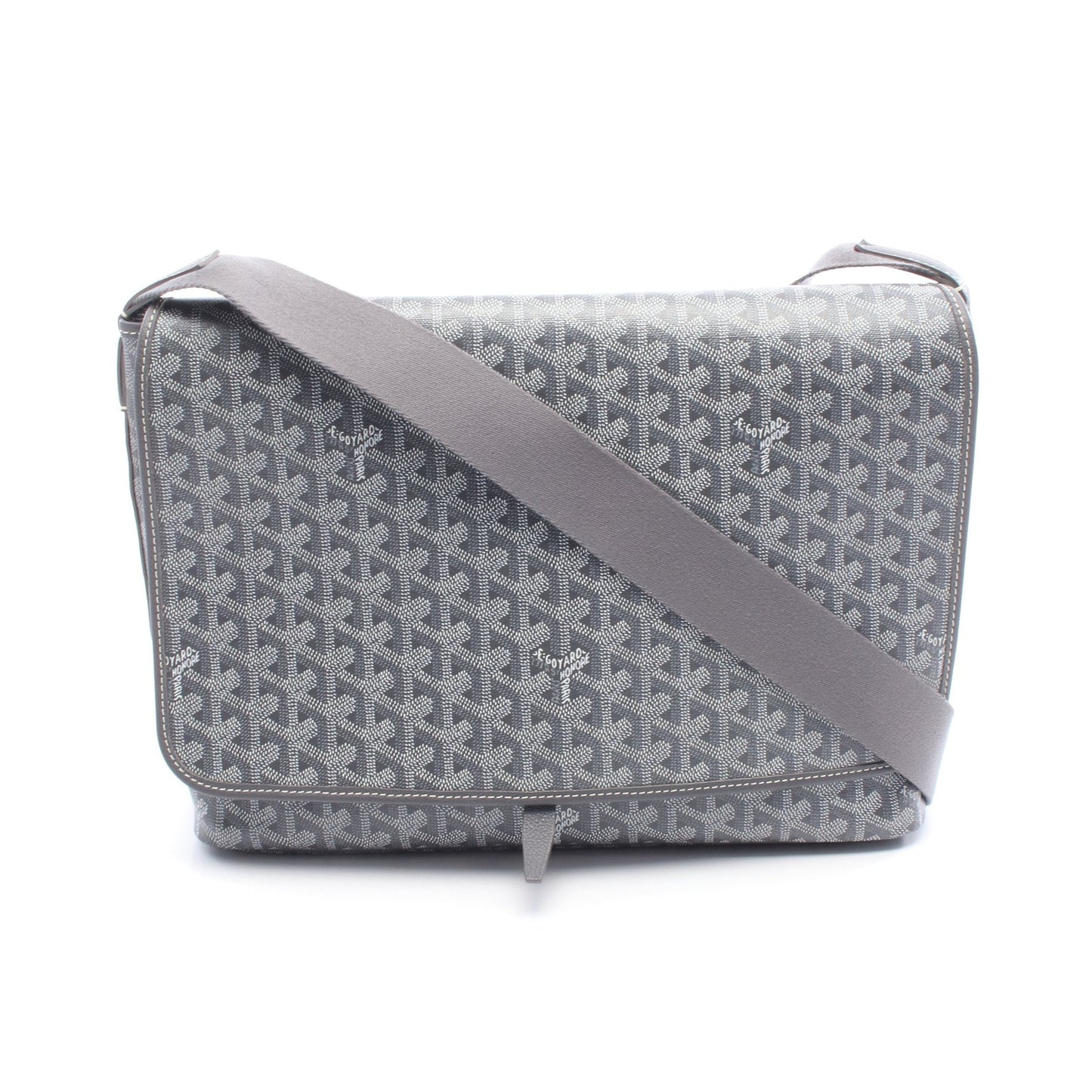 カペシアンMM ショルダーバッグ コーティングキャンバス レザー グレー ホワイト ゴヤール バッグ GOYARD