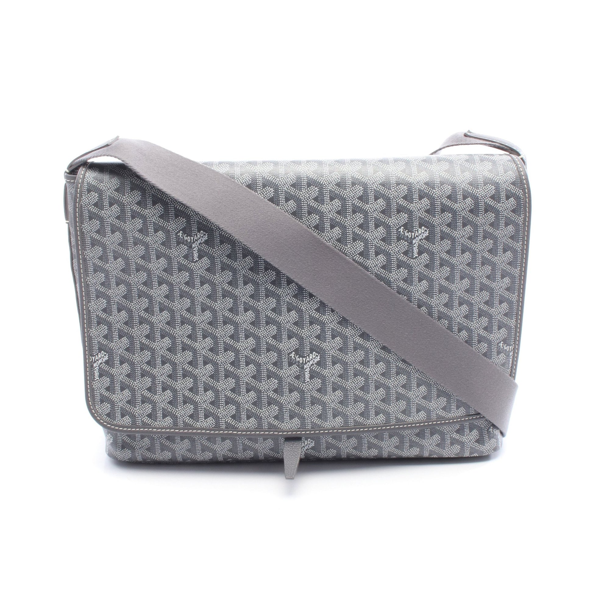 カペシアンMM ショルダーバッグ コーティングキャンバス レザー グレー ホワイト ゴヤール バッグ GOYARD