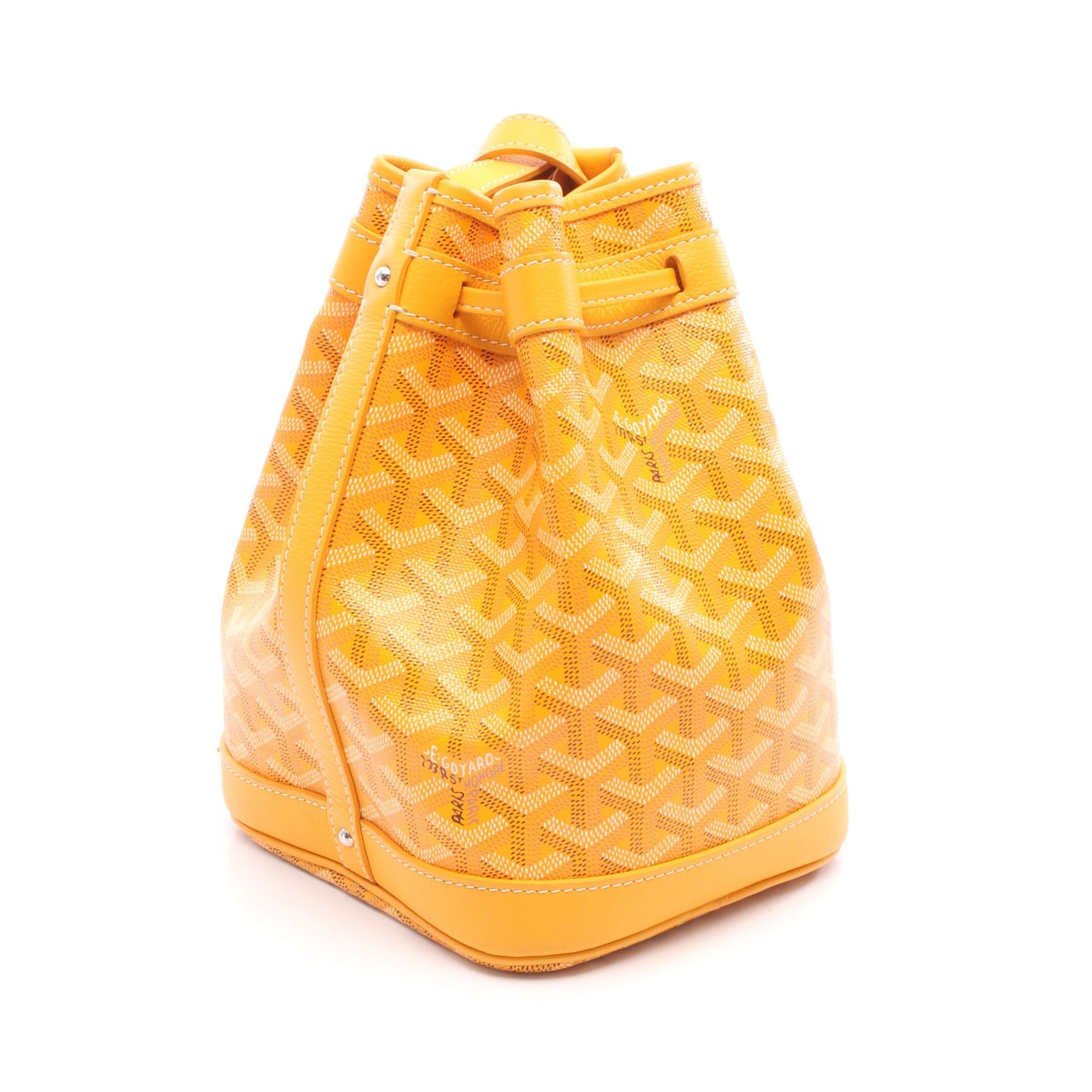 ショルダーバッグ コーティングキャンバス オレンジイエロー マルチカラー 巾着 ゴヤール バッグ GOYARD