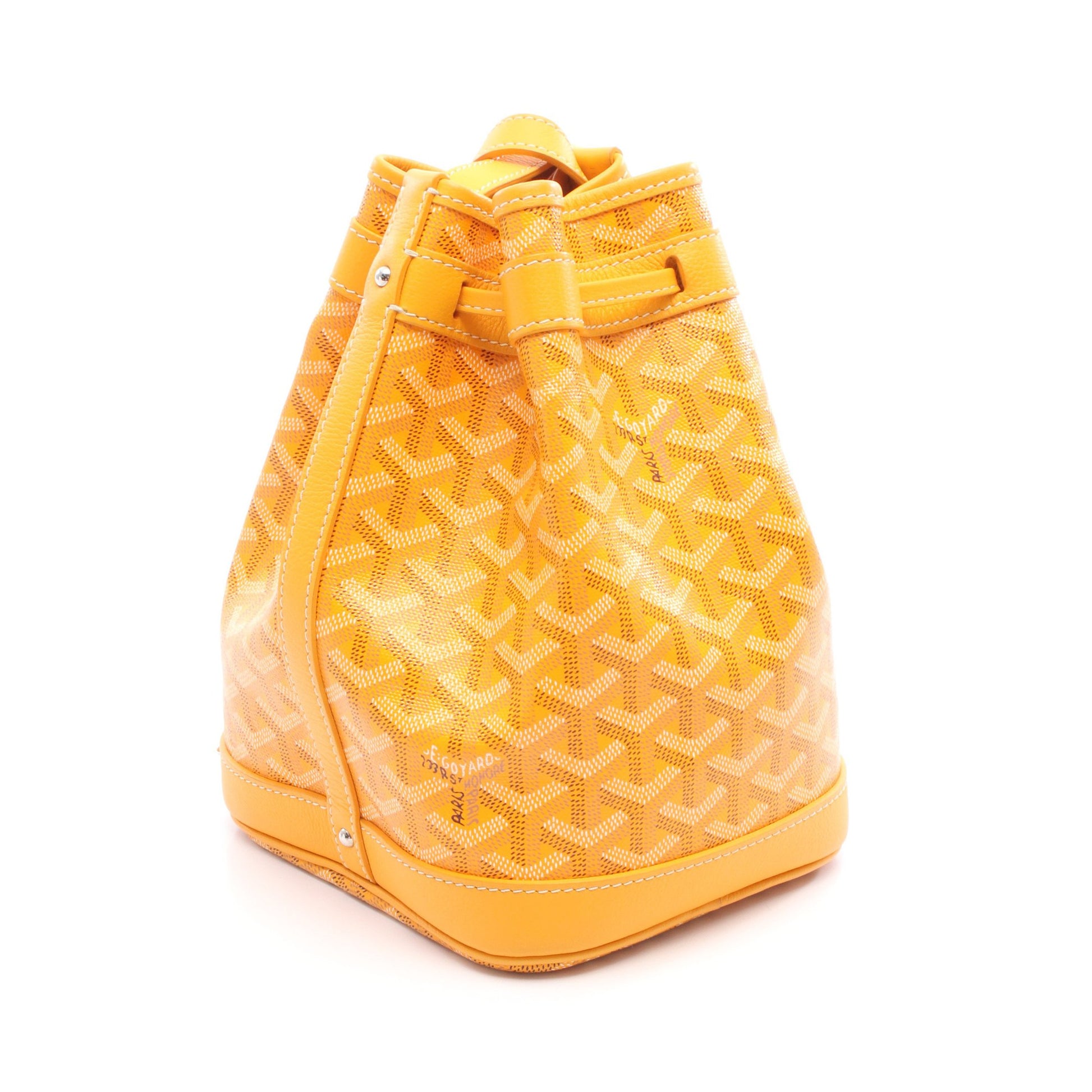 ショルダーバッグ コーティングキャンバス オレンジイエロー マルチカラー 巾着 ゴヤール バッグ GOYARD