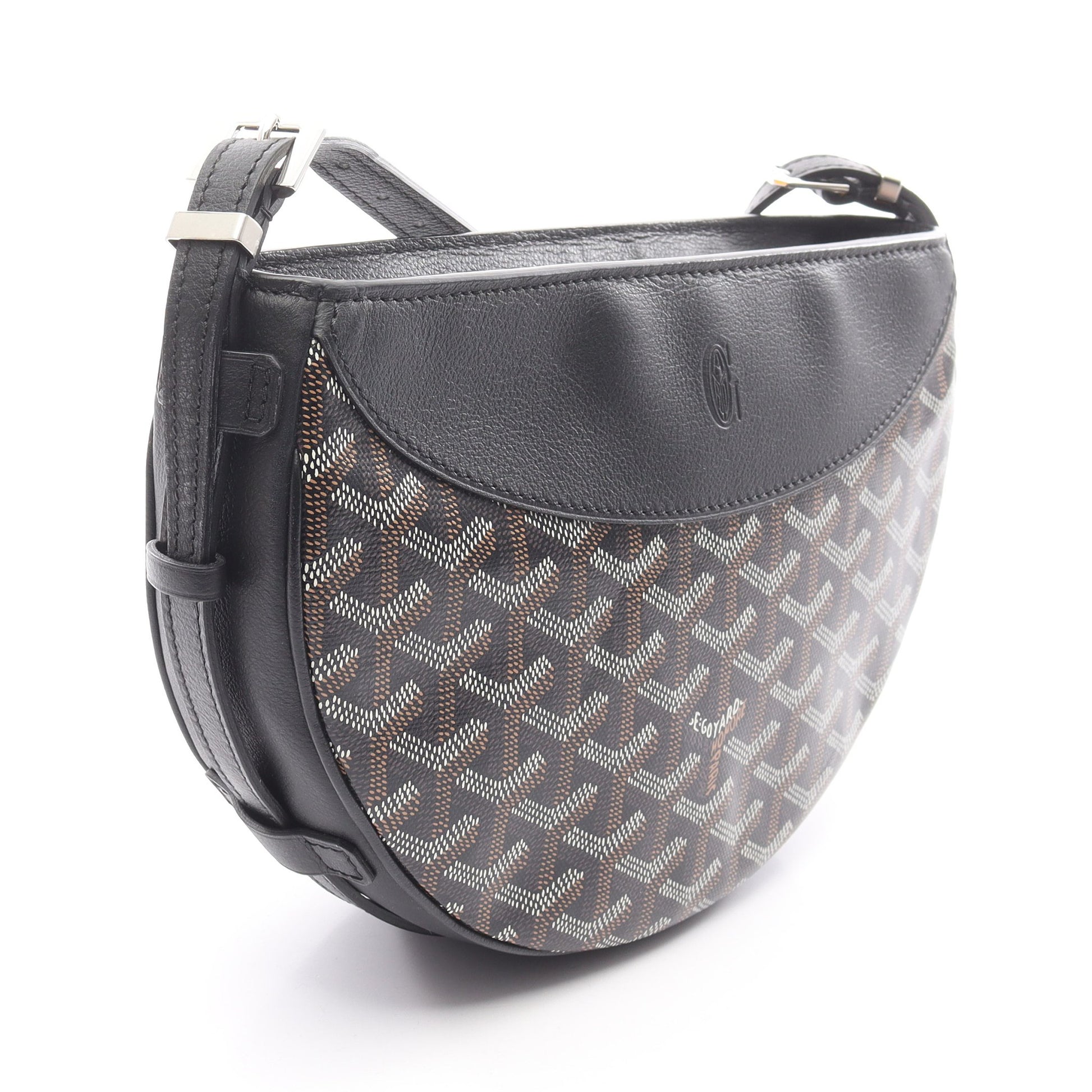 ヒロンデル ショルダーバッグ コーティングキャンバス レザー ブラック マルチカラー ゴヤール バッグ GOYARD