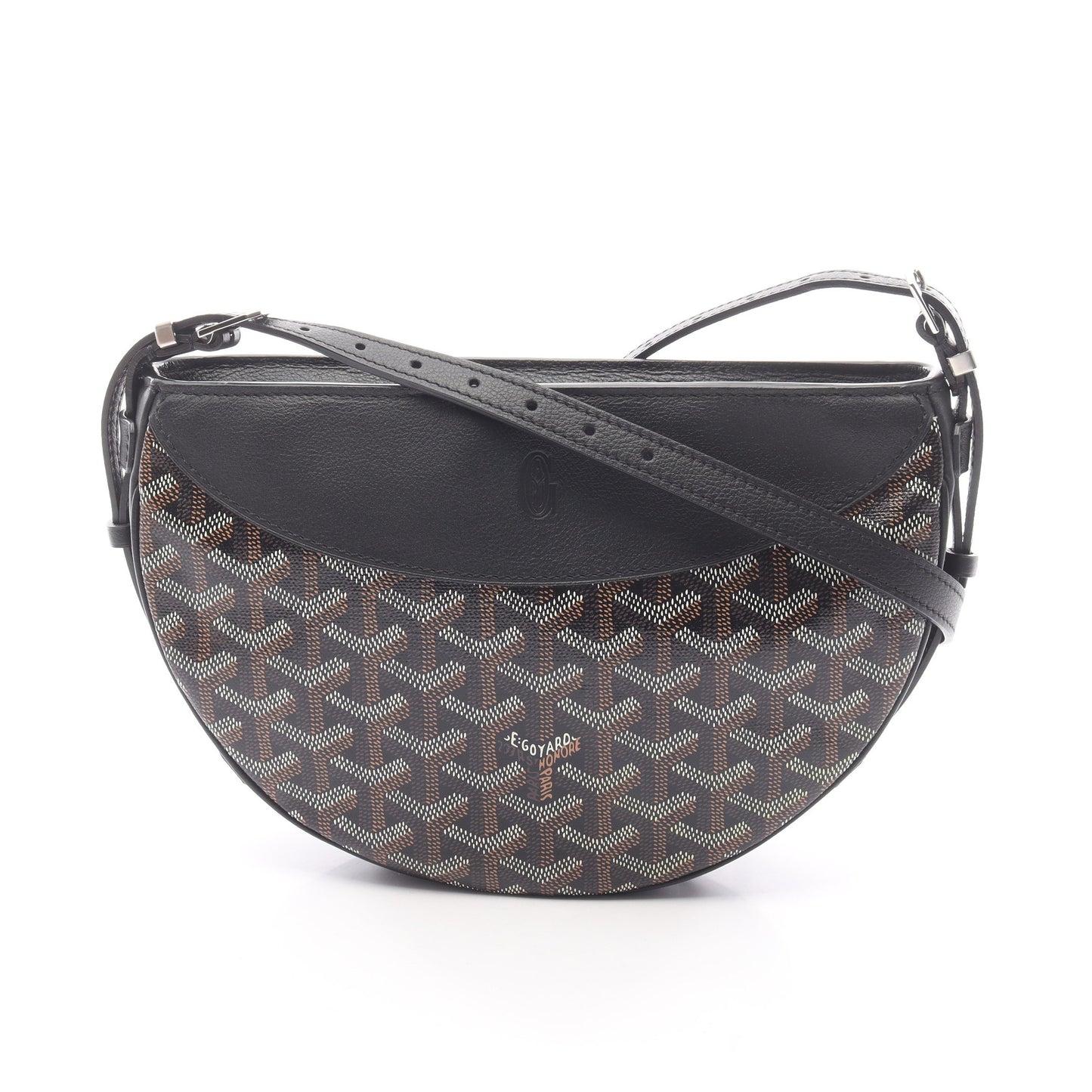 ヒロンデル ショルダーバッグ コーティングキャンバス レザー ブラック マルチカラー ゴヤール バッグ GOYARD