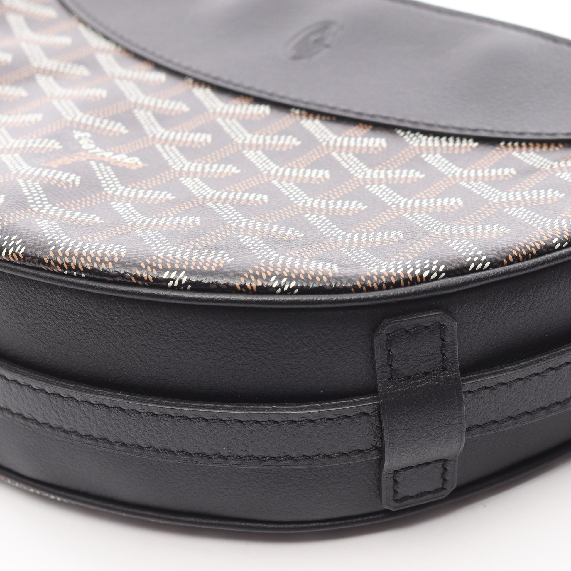 ヒロンデル ショルダーバッグ コーティングキャンバス レザー ブラック マルチカラー ゴヤール バッグ GOYARD