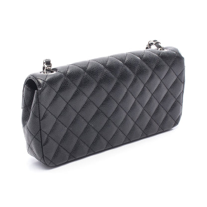 マトラッセ チェーンショルダーバッグ キャビアスキン ブラック シルバー金具 シャネル バッグ CHANEL