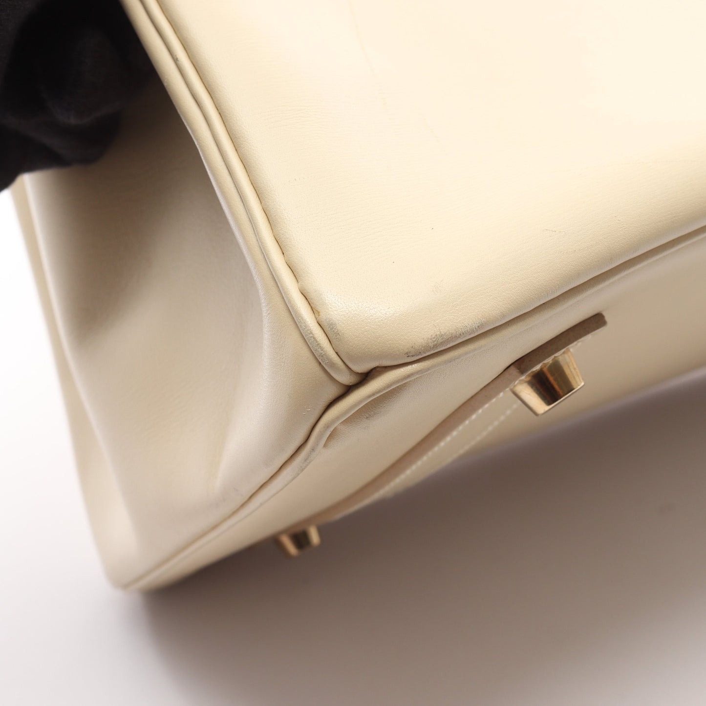 バーキン35 ハンドバッグ ボックスカーフ ライトベージュ ゴールド金具 □C刻印 エルメス バッグ HERMES