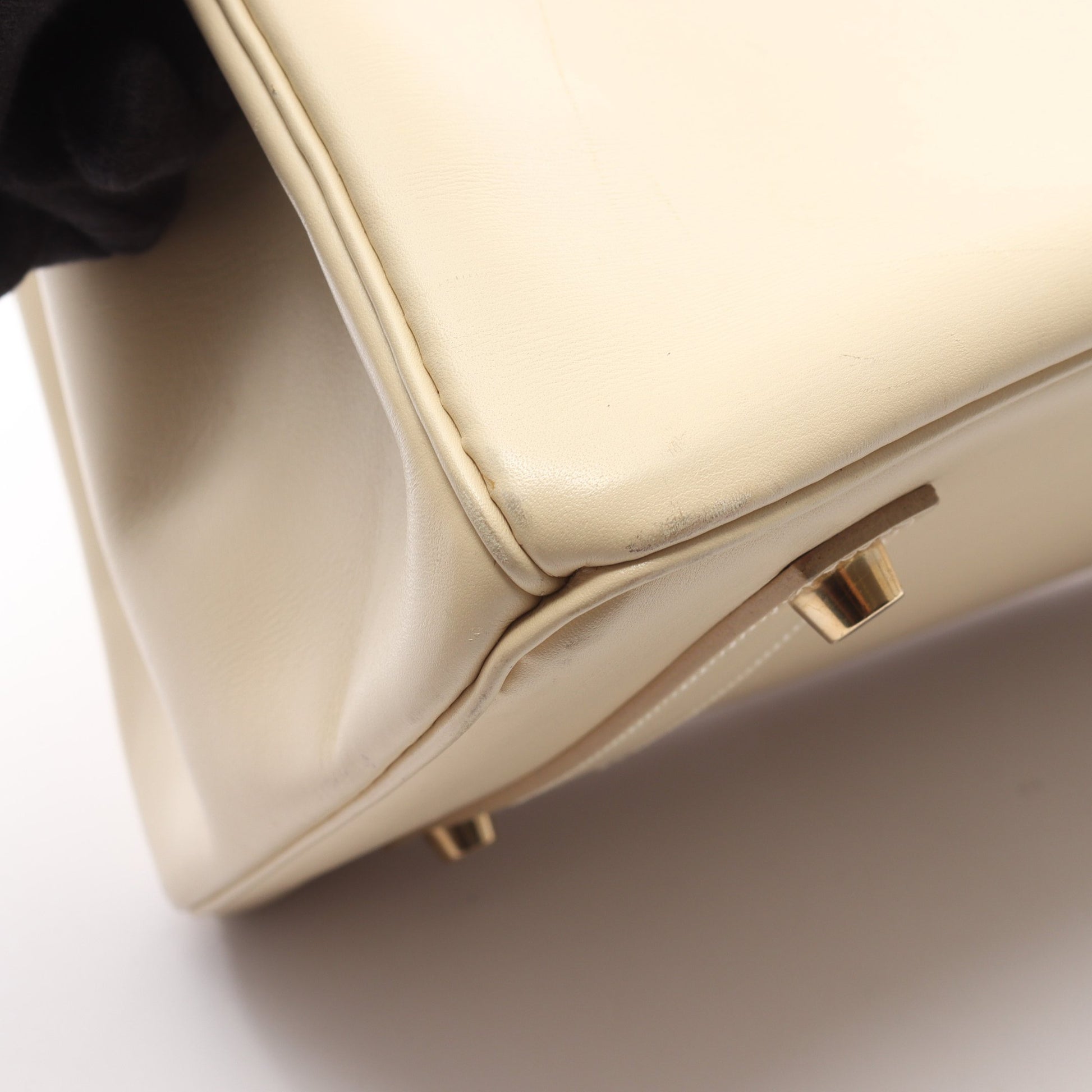 バーキン35 ハンドバッグ ボックスカーフ ライトベージュ ゴールド金具 □C刻印 エルメス バッグ HERMES