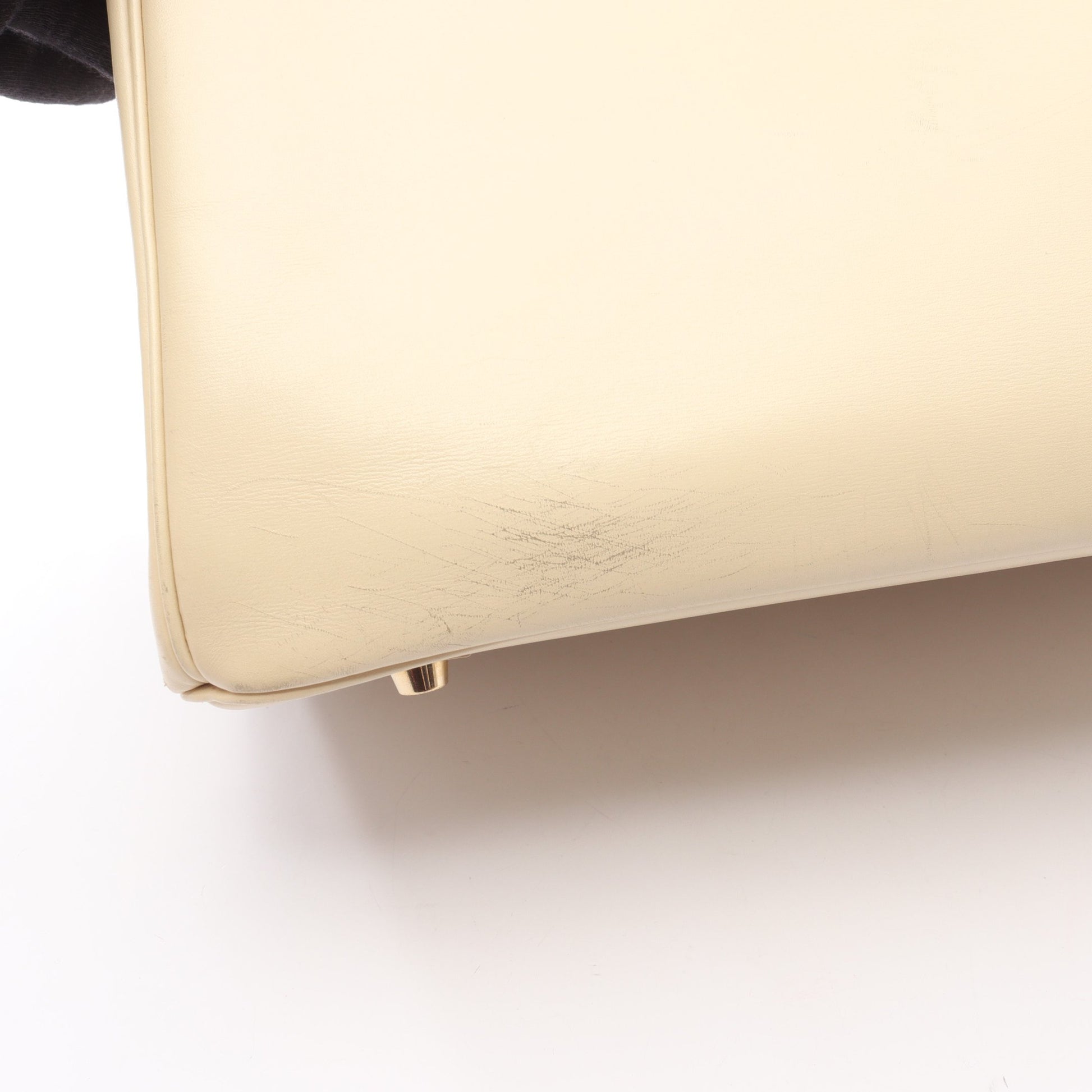 バーキン35 ハンドバッグ ボックスカーフ ライトベージュ ゴールド金具 □C刻印 エルメス バッグ HERMES