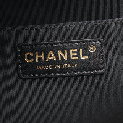 ボーイシャネル ショッピングバッグ チェーンショルダーバッグ チェーントートバッグ レザー ブラック ゴールド金具 シャネル バッグ CHANEL
