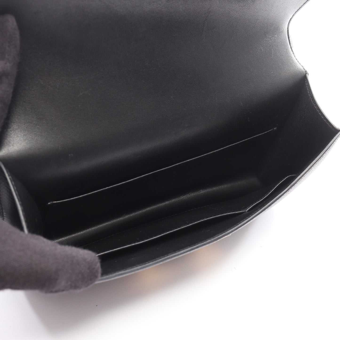コンスタンスエラン ショルダーバッグ ヴォーエプソン ブラック ゴールド金具 W刻印 エルメス バッグ HERMES