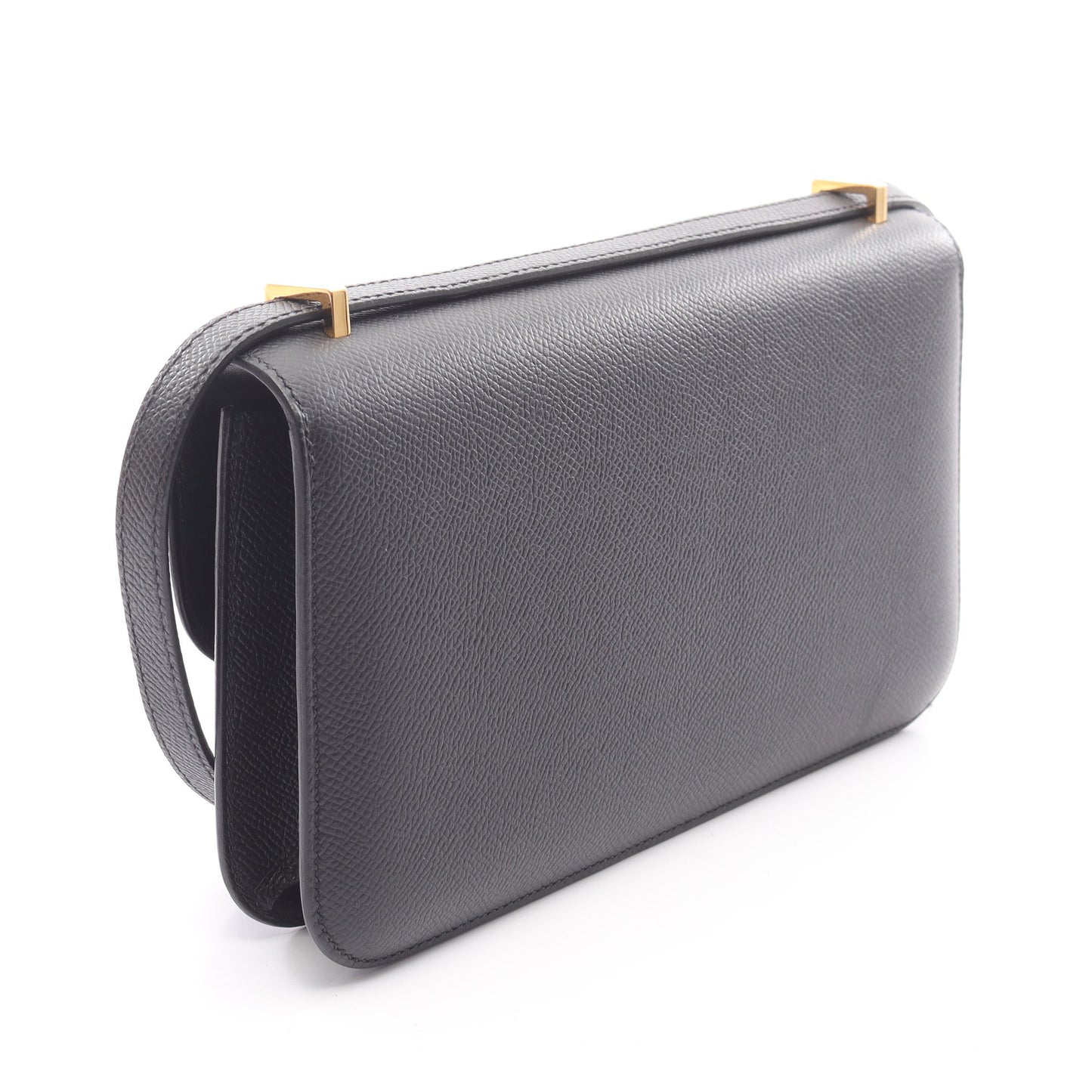 コンスタンスエラン ショルダーバッグ ヴォーエプソン ブラック ゴールド金具 W刻印 エルメス バッグ HERMES
