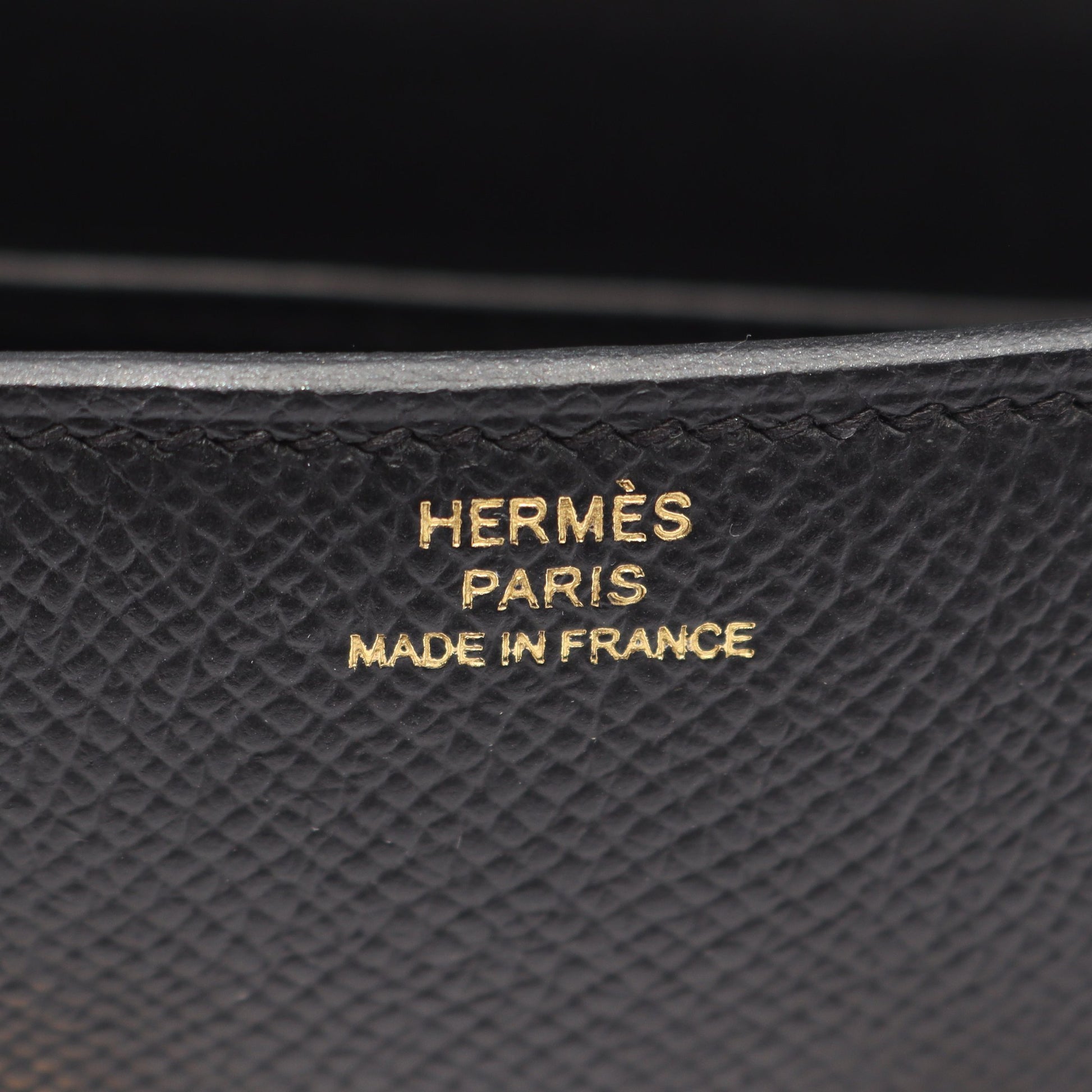 コンスタンスエラン ショルダーバッグ ヴォーエプソン ブラック ゴールド金具 W刻印 エルメス バッグ HERMES