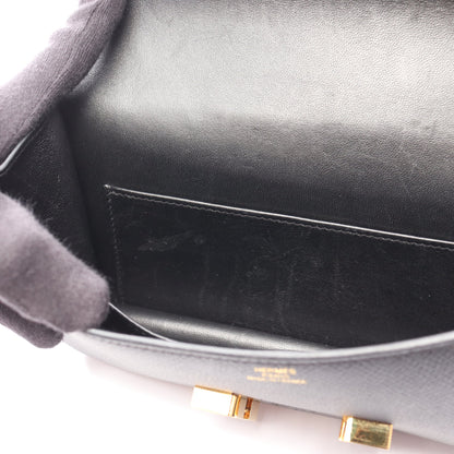 コンスタンスエラン ショルダーバッグ ヴォーエプソン ブラック ゴールド金具 W刻印 エルメス バッグ HERMES