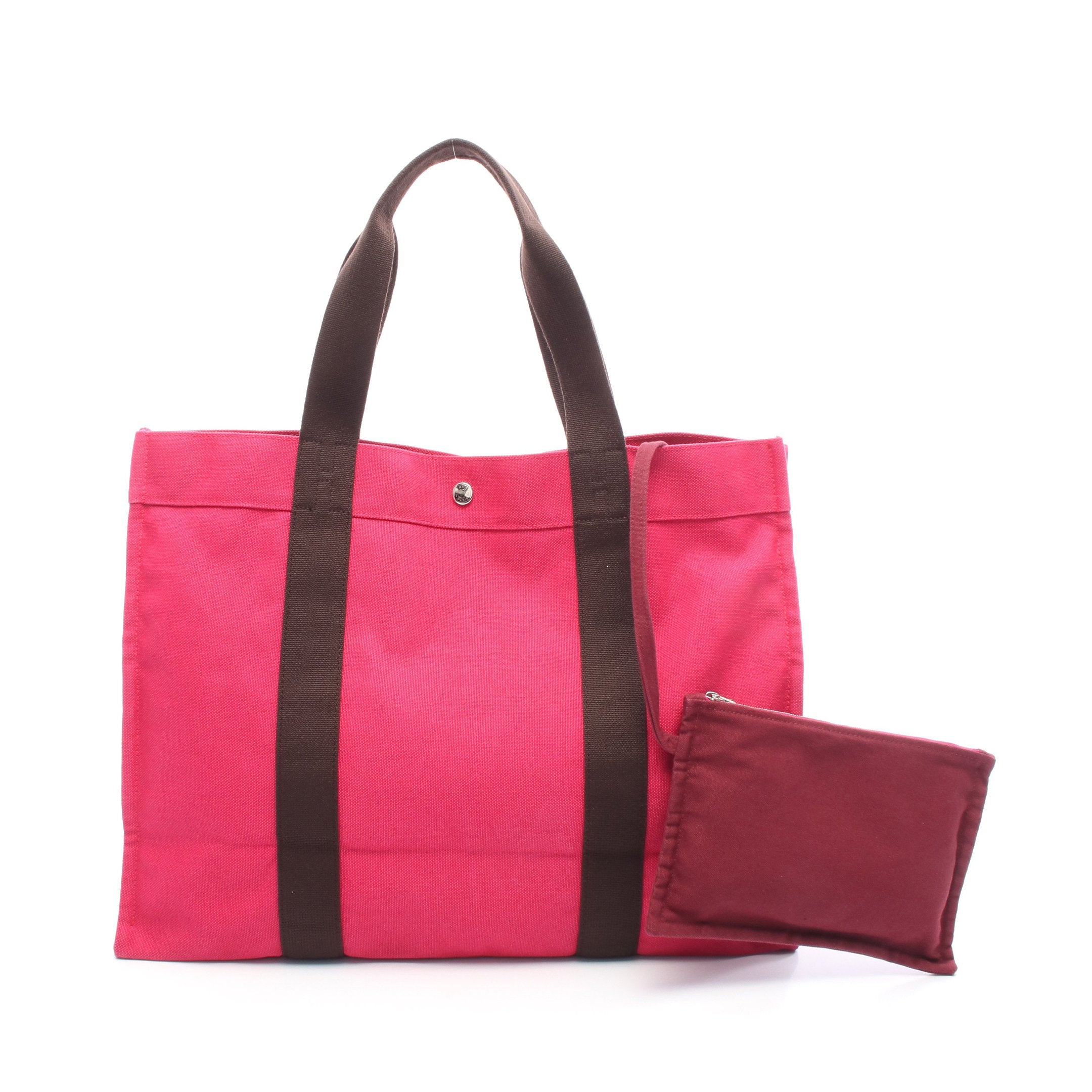 HERMES エルメス トートバッグ ピンク キャンバス エルメス トート