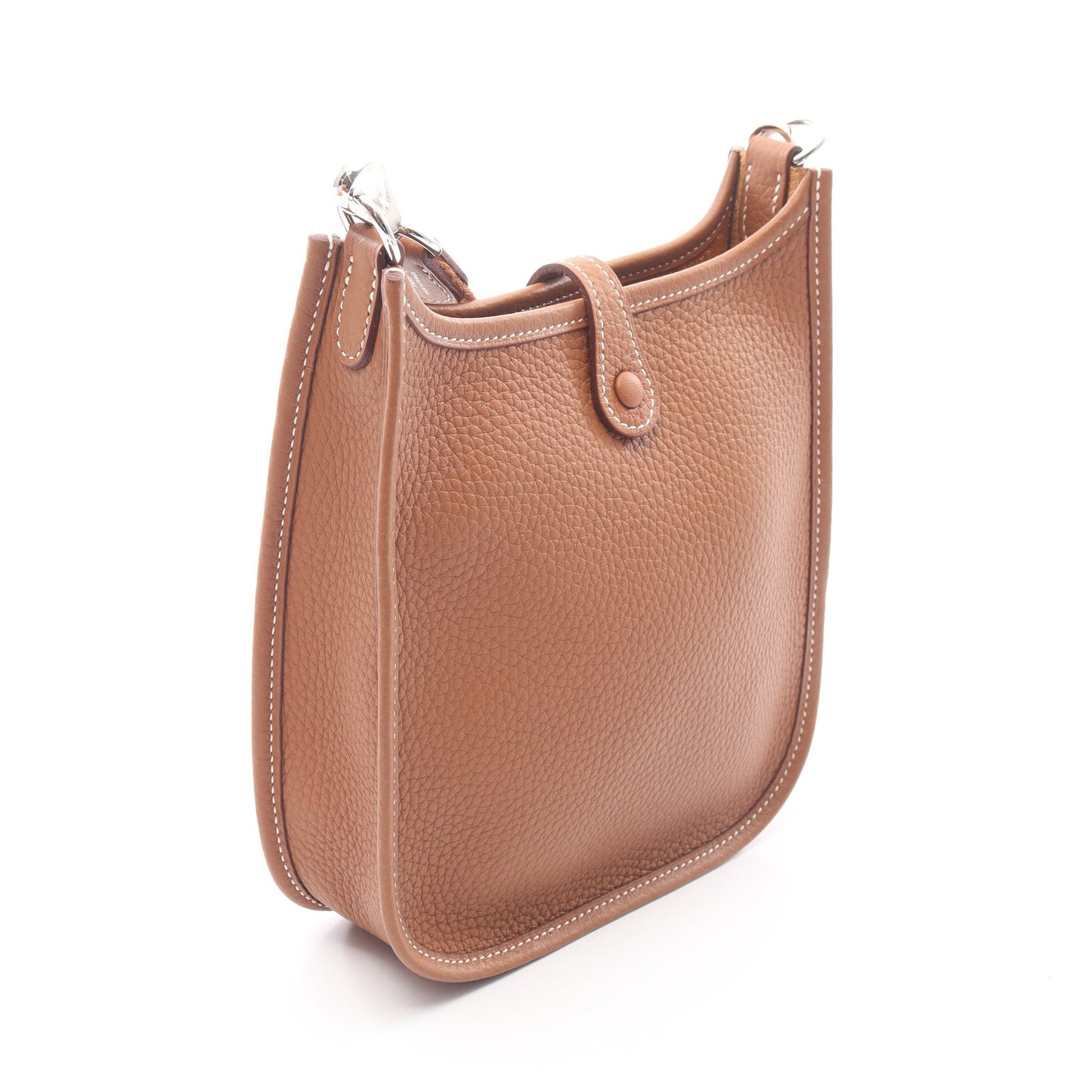 エヴリンアマゾンTPM ゴールド ショルダーバッグ トリヨンクレマンス ブラウン シルバー金具 W刻印 エルメス バッグ HERMES