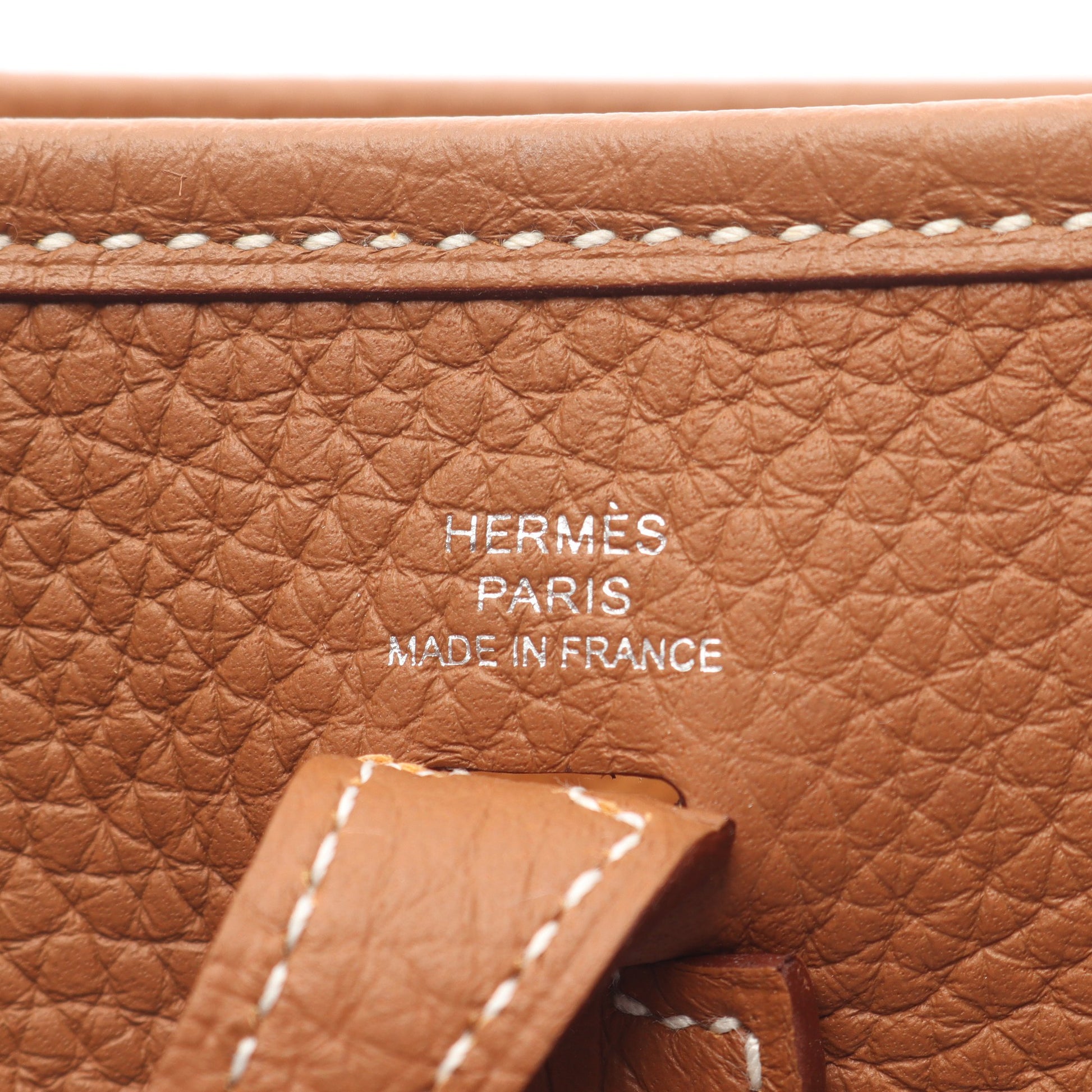 エヴリンアマゾンTPM ゴールド ショルダーバッグ トリヨンクレマンス ブラウン シルバー金具 W刻印 エルメス バッグ HERMES