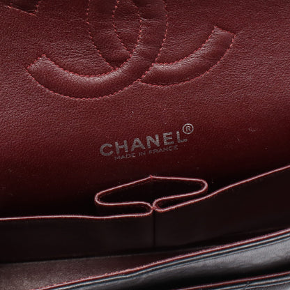 マトラッセ Wフラップ Wチェーンショルダーバッグ ラムスキン ブラック シルバー金具 シャネル バッグ CHANEL