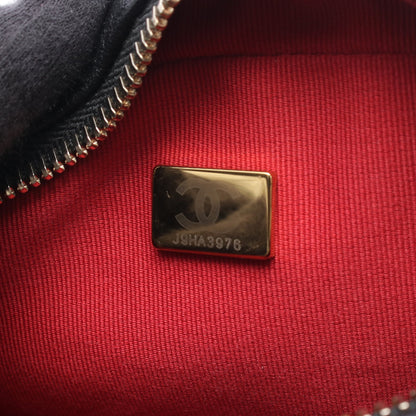 マトラッセ チェーンショルダーバッグ レザー ブラック ゴールド金具 フェイクパール シャネル バッグ CHANEL